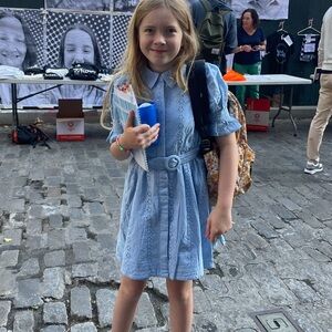 Girls Bardot Junior Eyelet Collared Dress Size 12